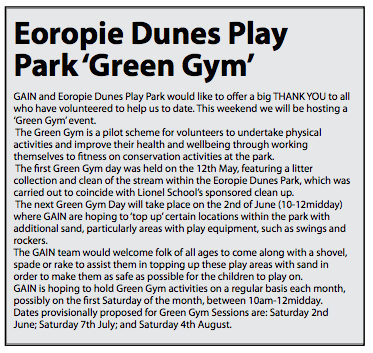 Eoropie Dunes Green Gym